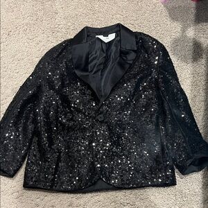 H&M Black Sequin Blazer